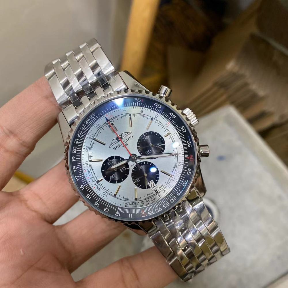 Men's Quartz Watch Chronograph 904L Stainless Steel 46 mm- BR 73