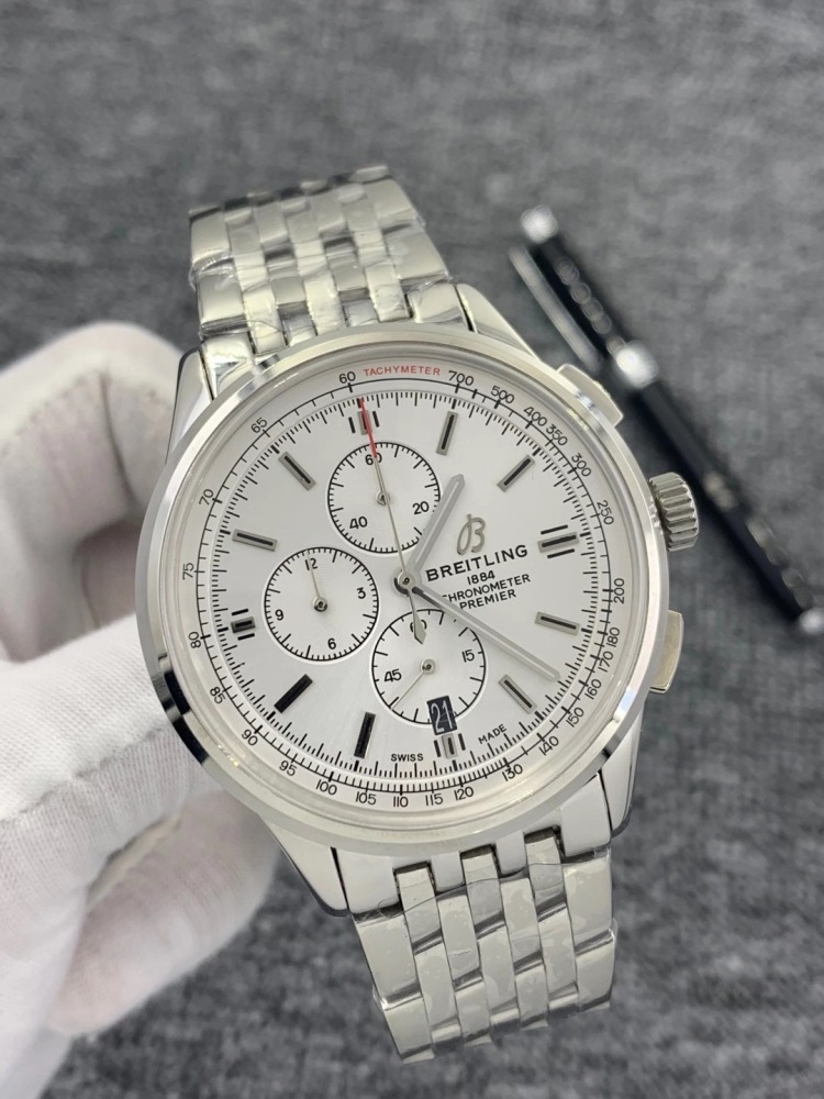 Men's Quartz Watch Chronograph 904L Stainless Steel 46 mm- BR 82
