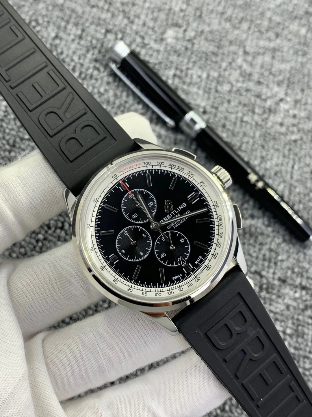 Men's Quartz Watch Chronograph 904L Stainless Steel 42mm- BR 97