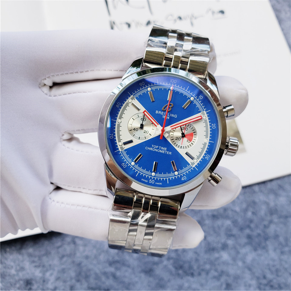 Men's Quartz Watch Chronograph 904L Stainless Steel 45 mm- BR 71