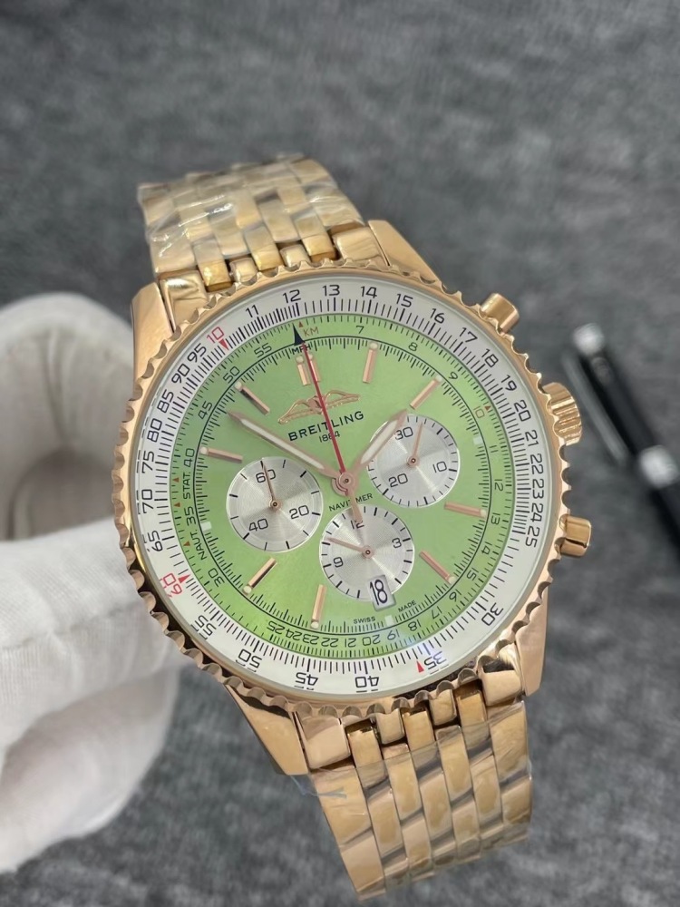 Men's Quartz Watch Chronograph 904L Stainless Steel 46 mm- BR 76