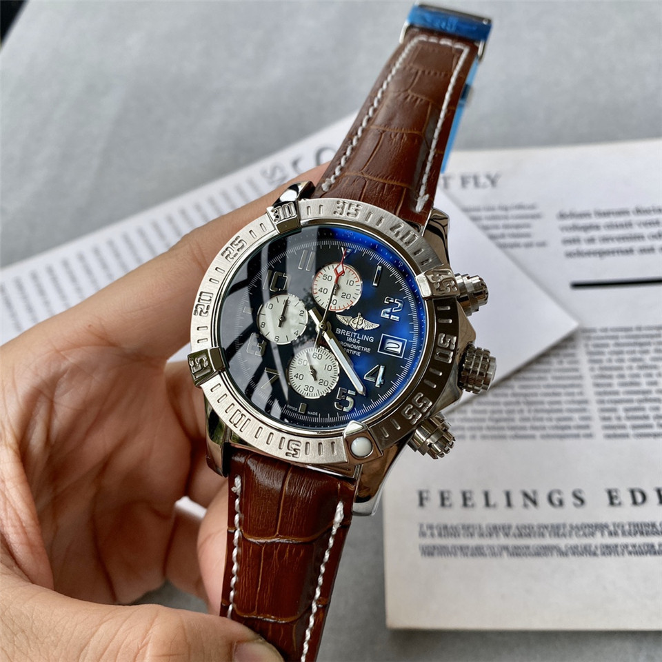 Men's Quartz Watch Chronograph 904L Stainless Steel 45 mm- BR 54