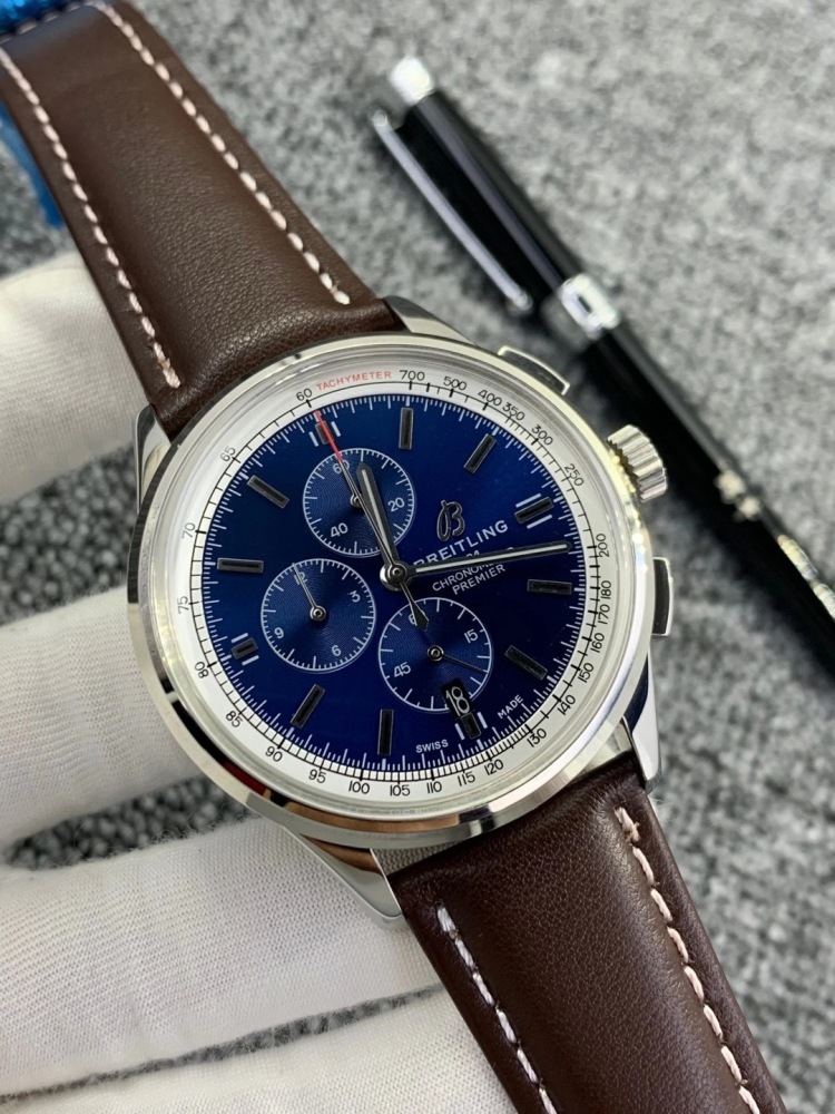 Men's Quartz Watch Chronograph 904L Stainless Steel 42mm- BR 97