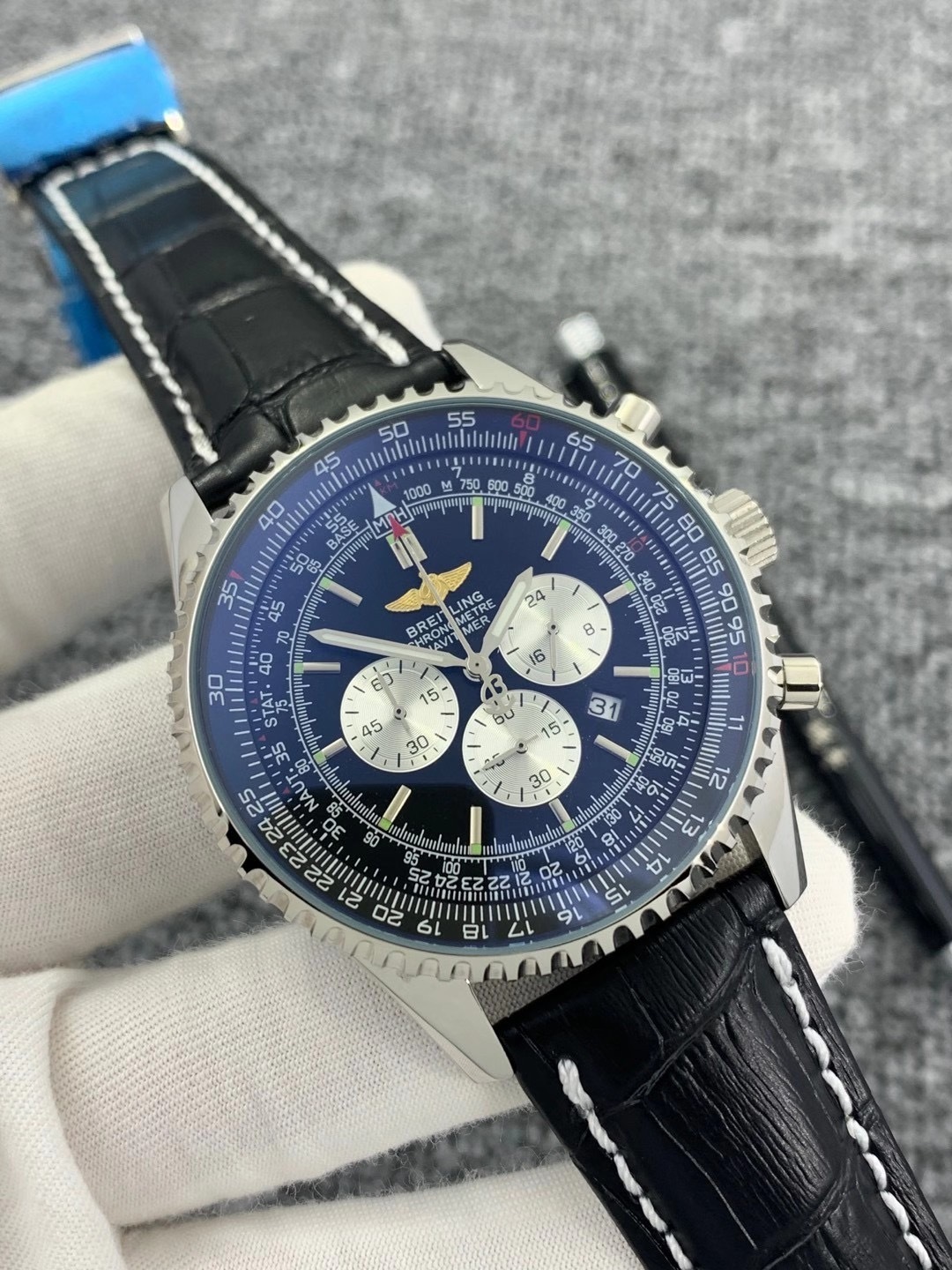 Men's Quartz Watch Chronograph 904L Stainless Steel 46 mm- BR 88