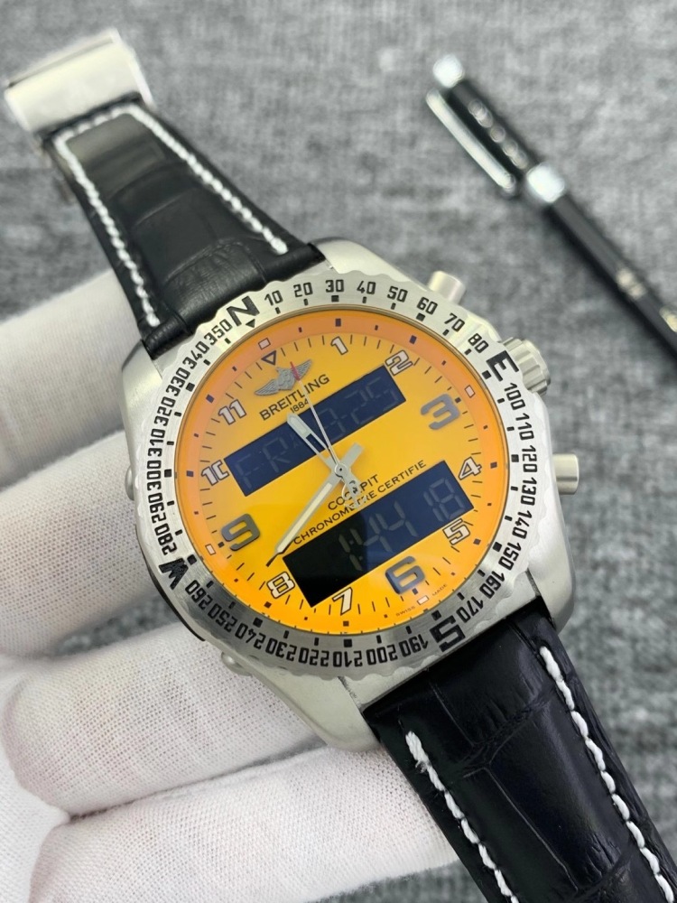 Men's Quartz Watch Chronograph 904L Stainless Steel 46 mm- BR 90