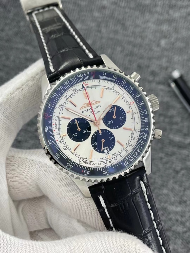 Men's Quartz Watch Chronograph 904L Stainless Steel 46 mm- BR 75