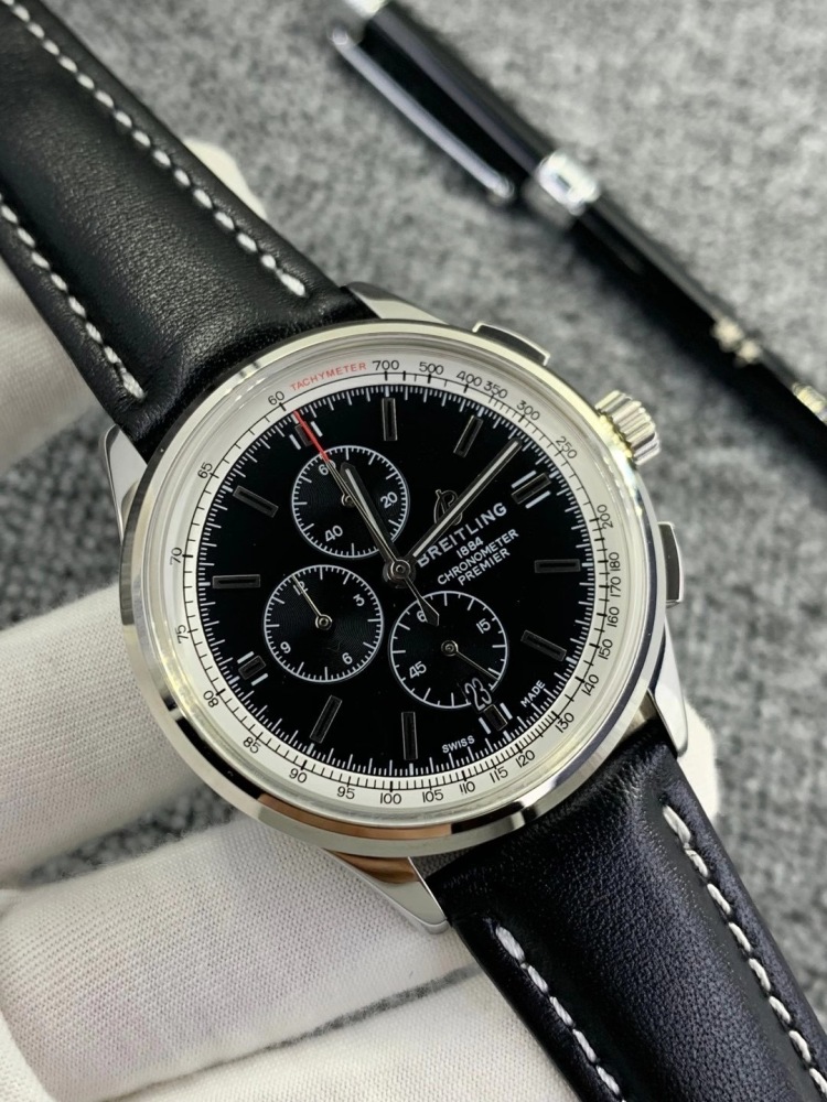 Men's Quartz Watch Chronograph 904L Stainless Steel 42mm- BR 97