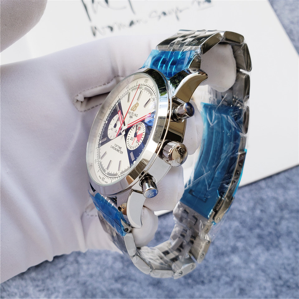 Men's Quartz Watch Chronograph 904L Stainless Steel 45 mm- BR 71
