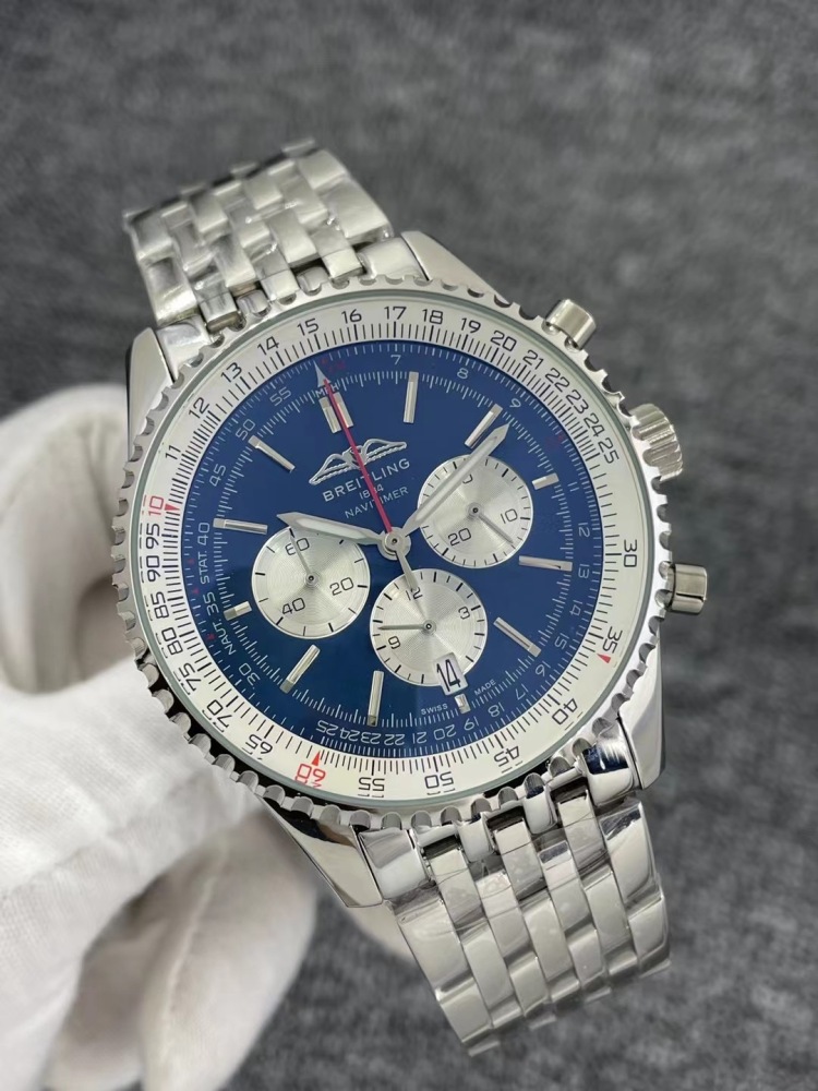 Men's Quartz Watch Chronograph 904L Stainless Steel 46 mm- BR 75