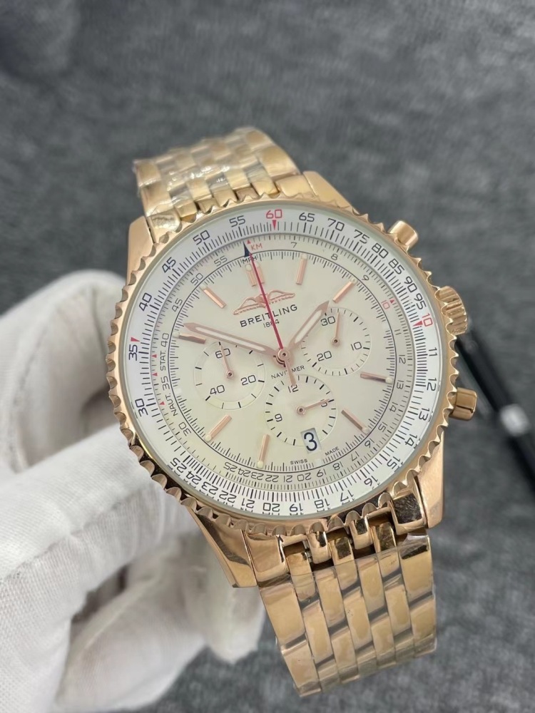 Men's Quartz Watch Chronograph 904L Stainless Steel 46 mm- BR 76