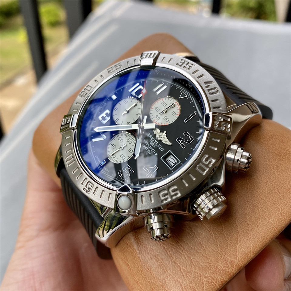 Men's Quartz Watch Chronograph 904L Stainless Steel 45 mm- BR 54