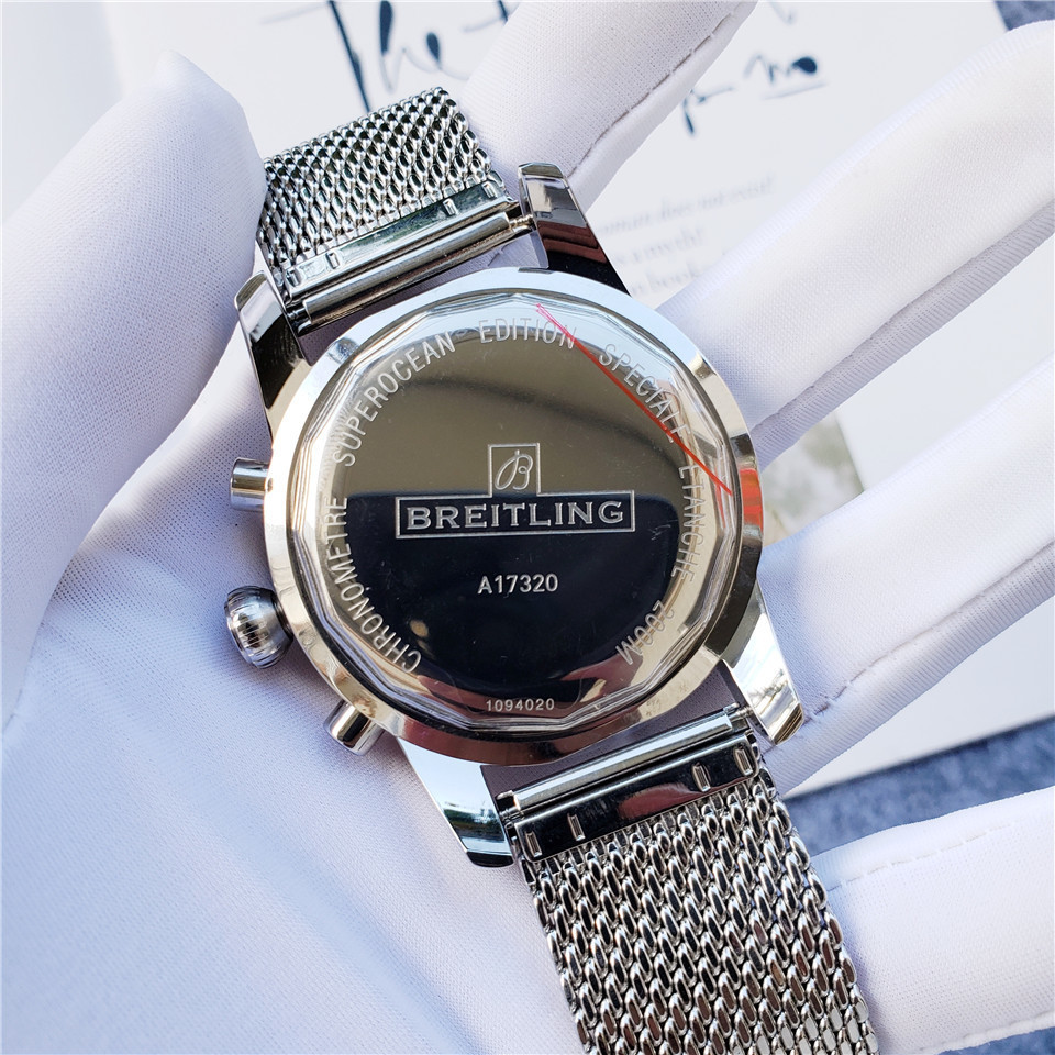 Men's Quartz Watch Chronograph 904L Stainless Steel 46 mm- BR 58