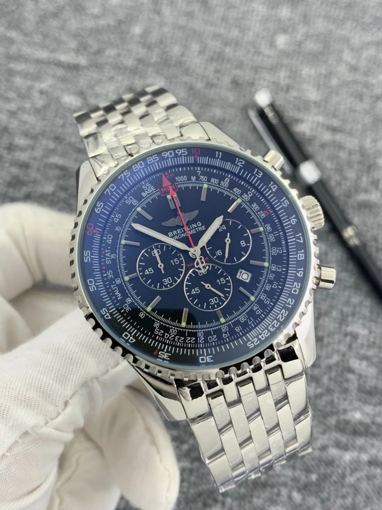 Men's Quartz Watch Chronograph 904L Stainless Steel 46 mm- BR 88