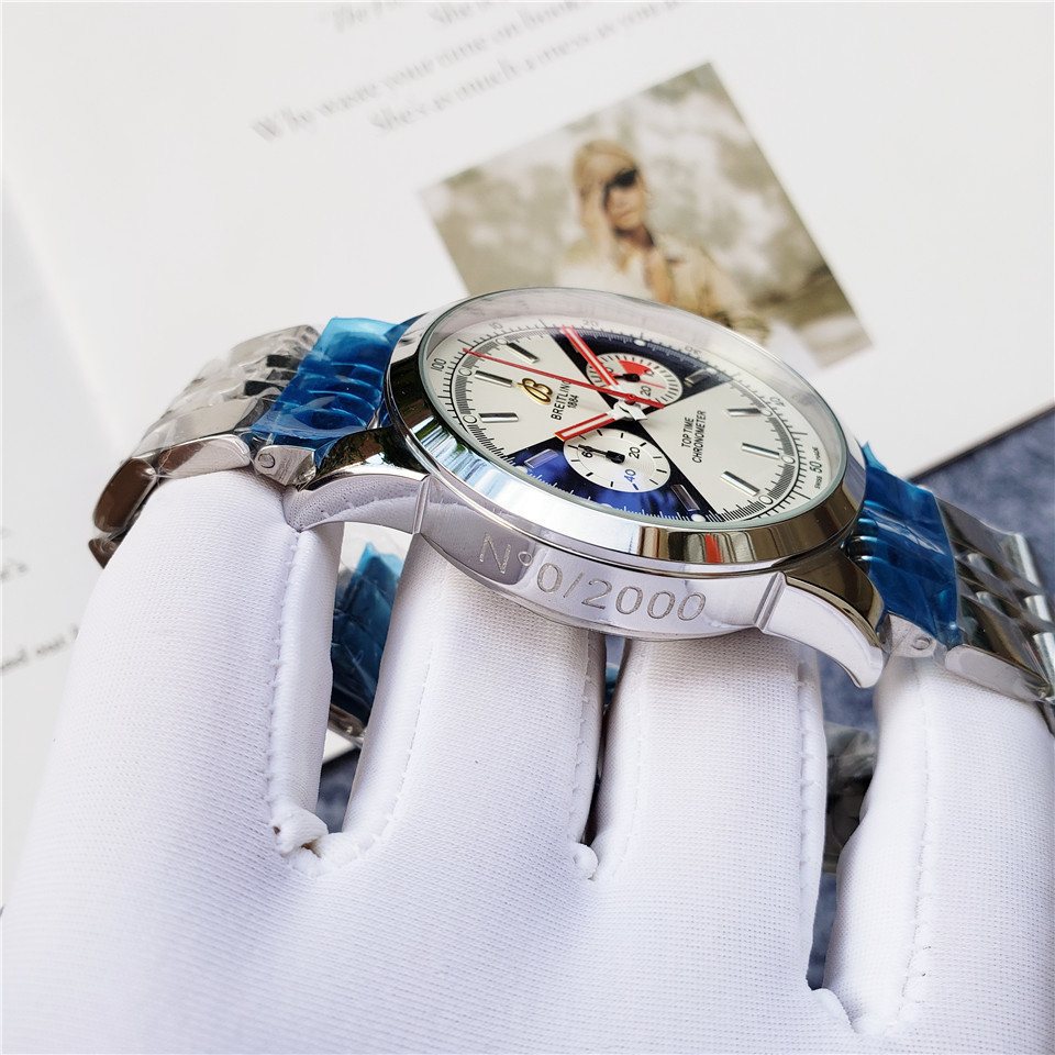 Men's Quartz Watch Chronograph 904L Stainless Steel 45 mm- BR 71