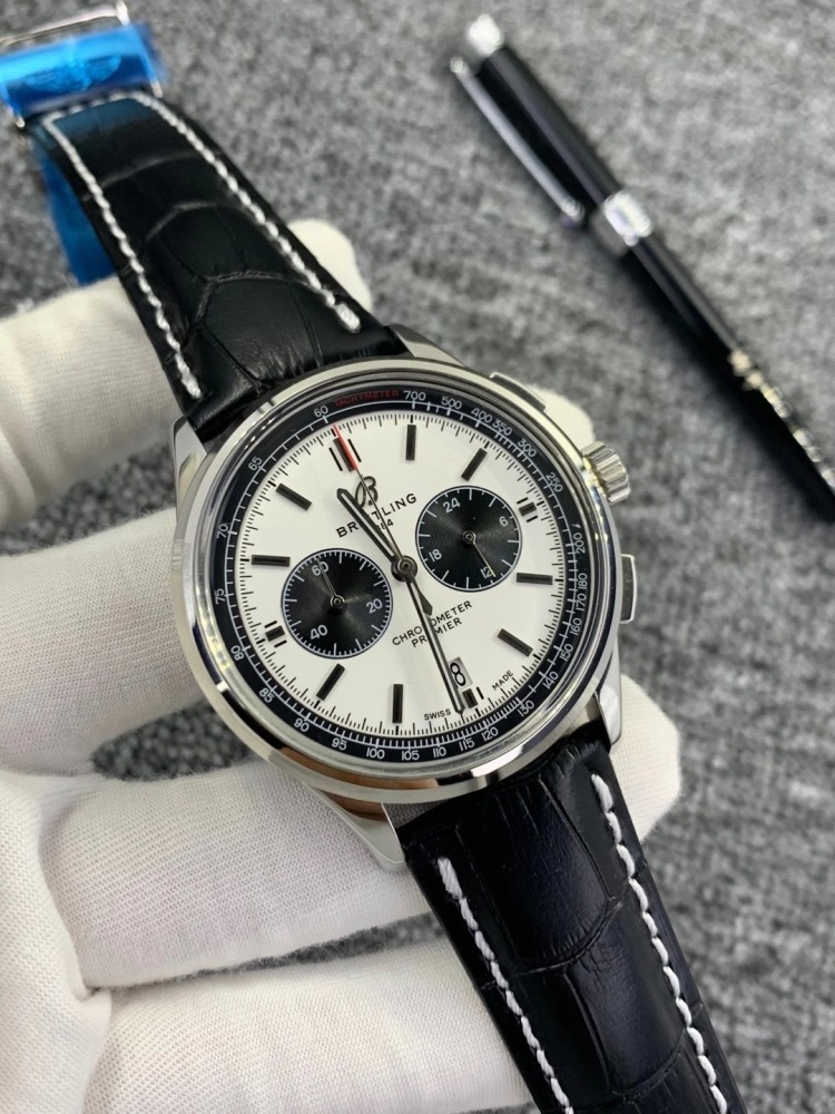 Men's Quartz Watch Chronograph 904L Stainless Steel 42mm- BR 99