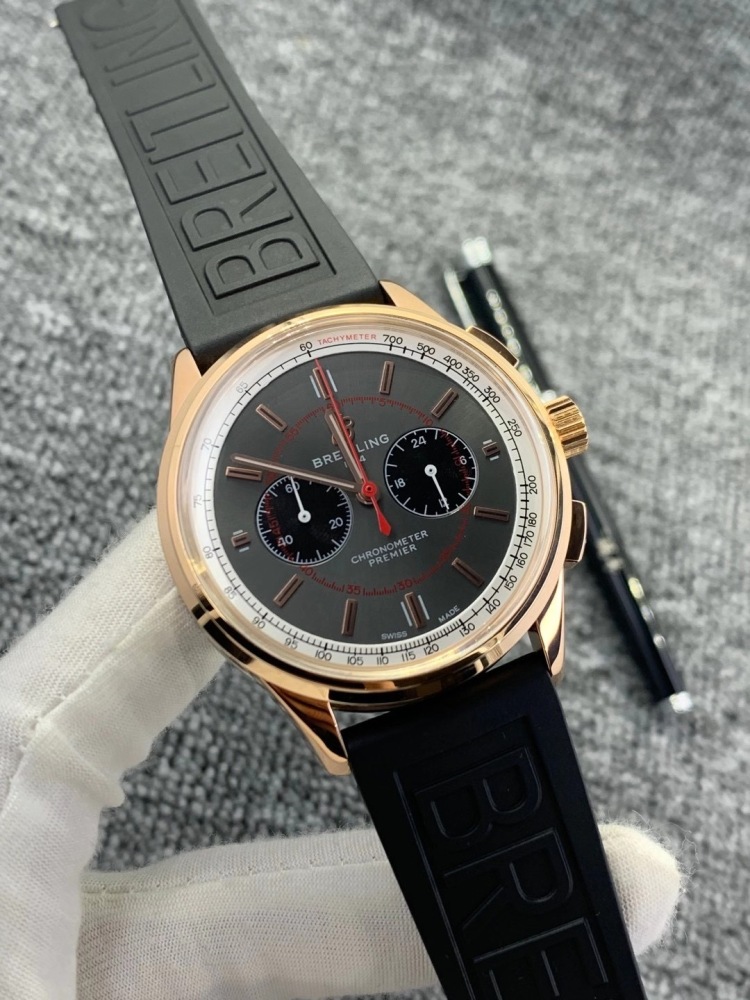 Men's Quartz Watch Chronograph 904L Stainless Steel 42mm- BR 96