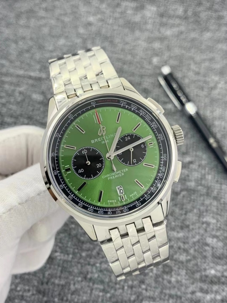 Men's Quartz Watch Chronograph 904L Stainless Steel 46 mm- BR 81