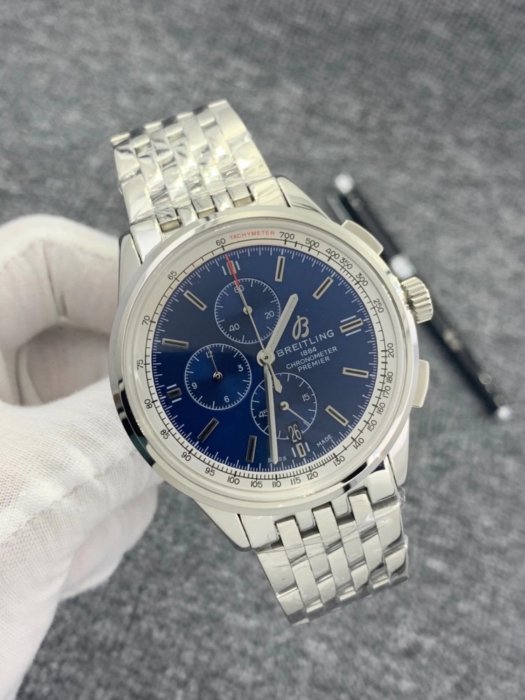 Men's Quartz Watch Chronograph 904L Stainless Steel 46 mm- BR 82
