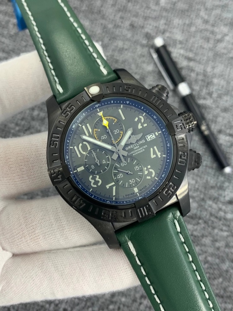 Men's Quartz Watch Chronograph 904L Stainless Steel 46 mm- BR 86
