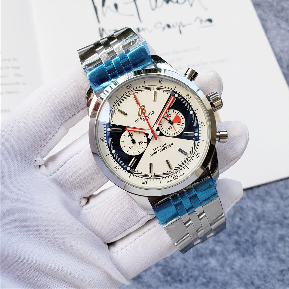Men's Quartz Watch Chronograph 904L Stainless Steel 45 mm- BR 71