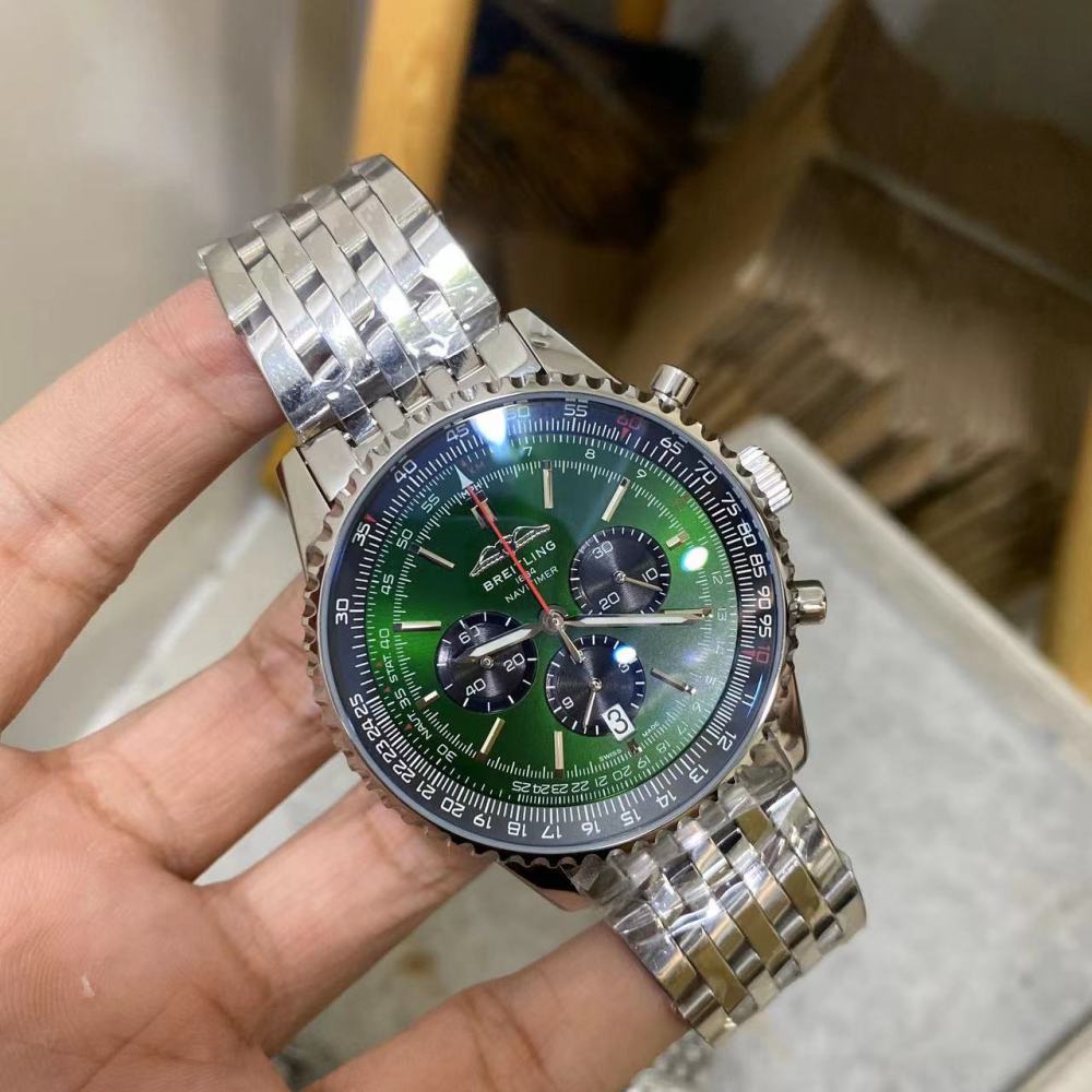 Men's Quartz Watch Chronograph 904L Stainless Steel 46 mm- BR 73
