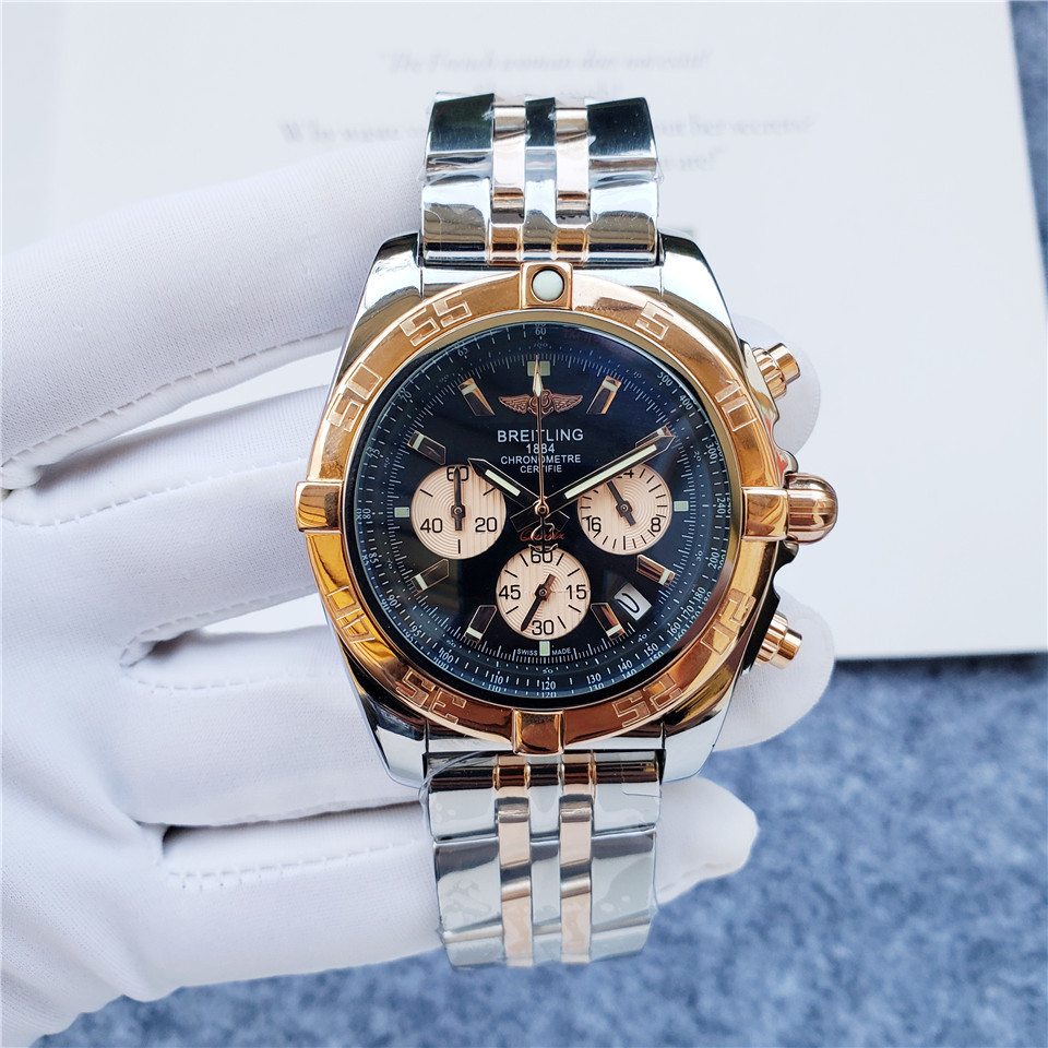 Men's Quartz Watch Chronograph 904L Stainless Steel 43.7 mm- BR 60