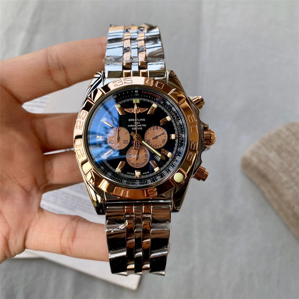 Men's Quartz Watch Chronograph 904L Stainless Steel 46 mm- BR 47