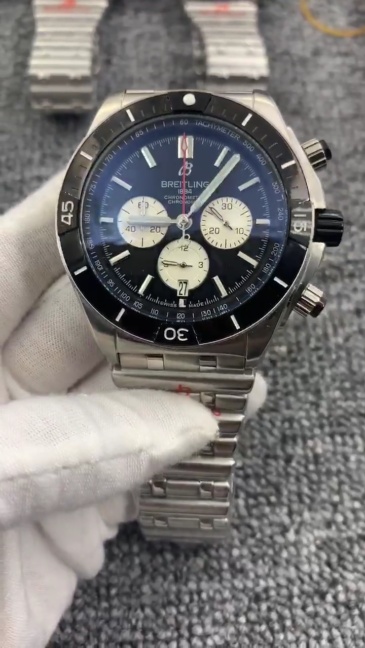 Men's Quartz Watch Chronograph 904L Stainless Steel 46mm- BR 180