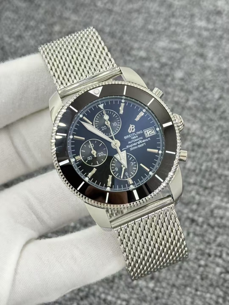 Men's Quartz Watch Chronograph 904L Stainless Steel 43mm- BR 227