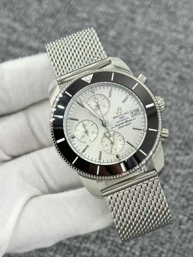 Men's Quartz Watch Chronograph 904L Stainless Steel 43mm- BR 227