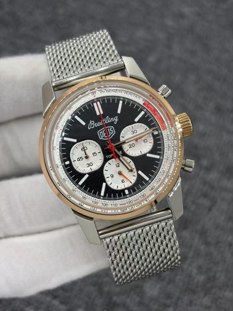 Men's Quartz Watch Chronograph 904L Stainless Steel 43mm- BR 217
