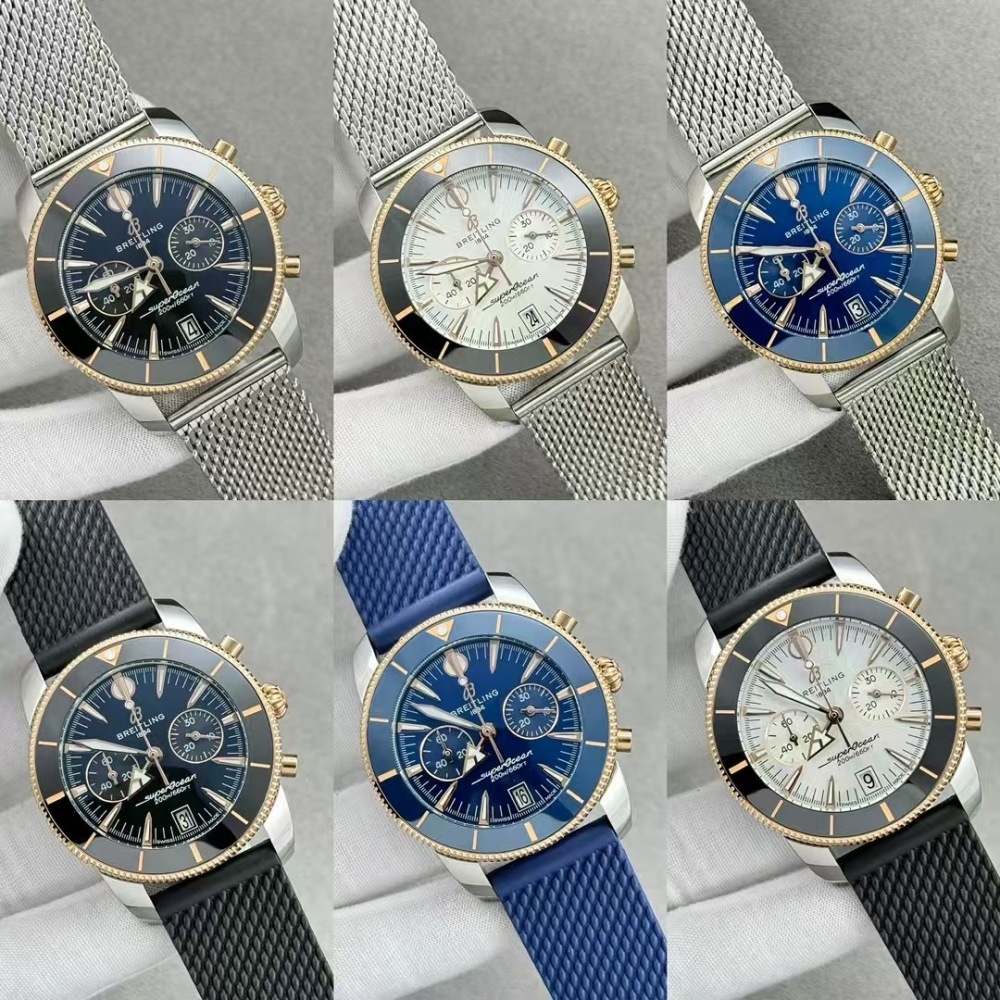 Men's Quartz Watch Chronograph 904L Stainless Steel 43mm- BR 221