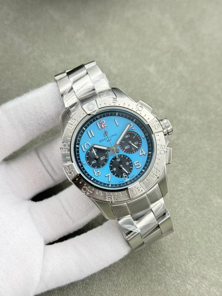 Men's Quartz Watch Chronograph 904L Stainless Steel 46mm- BR 207