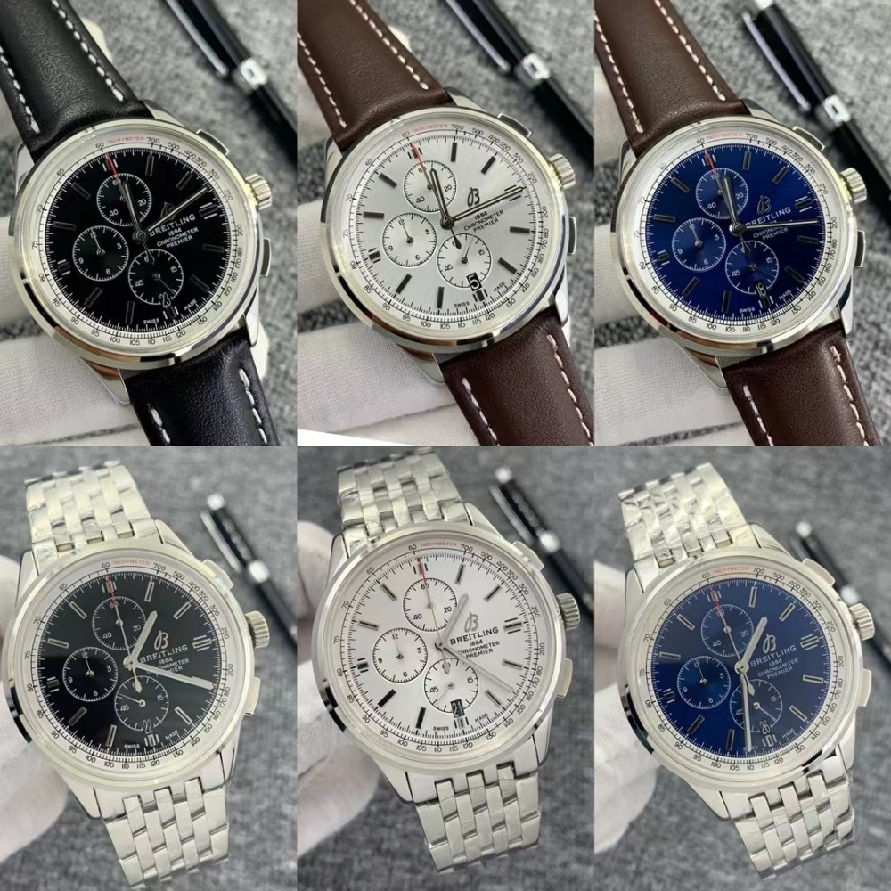 Men's Quartz Watch Chronograph 904L Stainless Steel 46mm- BR 183