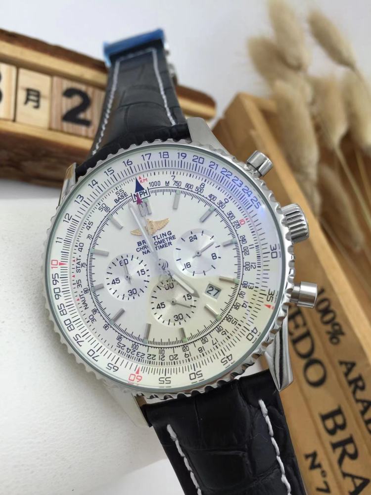 Men's Quartz Watch Chronograph 904L Stainless Steel 46mm- BR 189