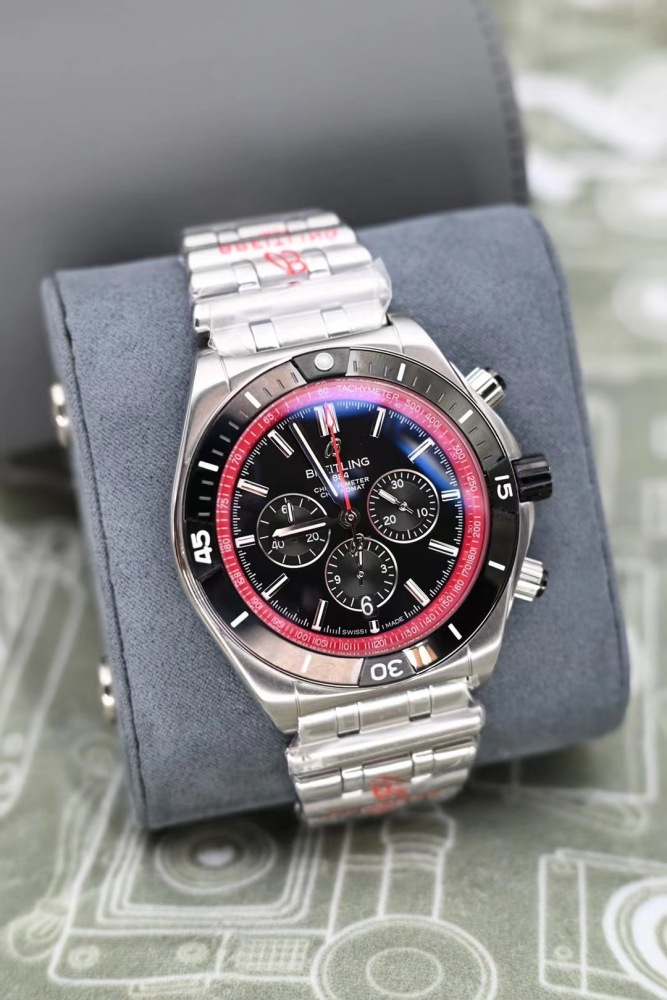 Men's Quartz Watch Chronograph 904L Stainless Steel 46mm- BR 191