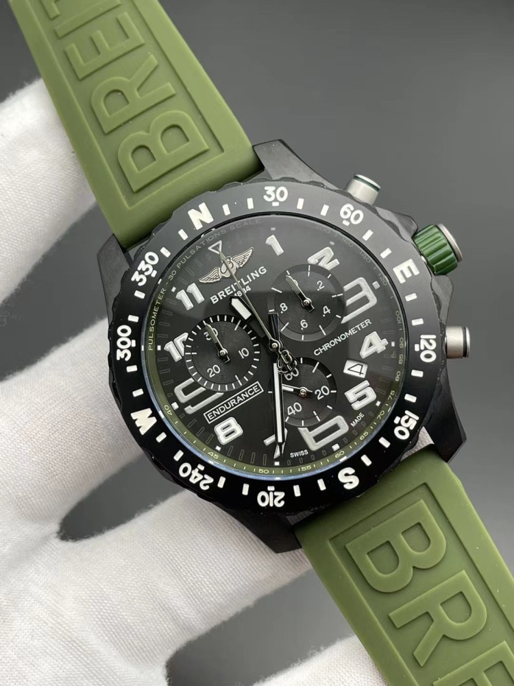 Men's Quartz Watch Chronograph 904L Stainless Steel 46mm- BR 174