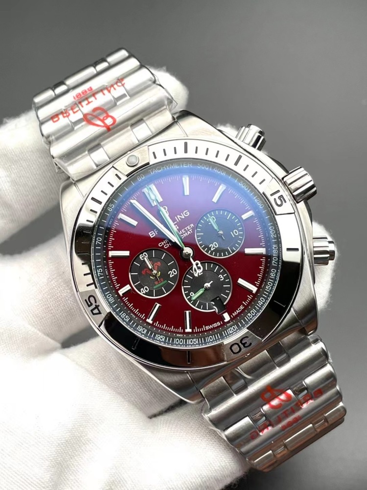 Men's Quartz Watch Chronograph 904L Stainless Steel 46mm- BR 176