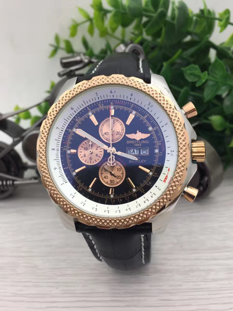 Men's Quartz Watch Chronograph 904L Stainless Steel 46mm- BR 156