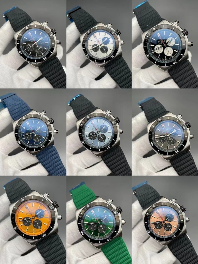 Men's Quartz Watch Chronograph 904L Stainless Steel 46mm- BR 180