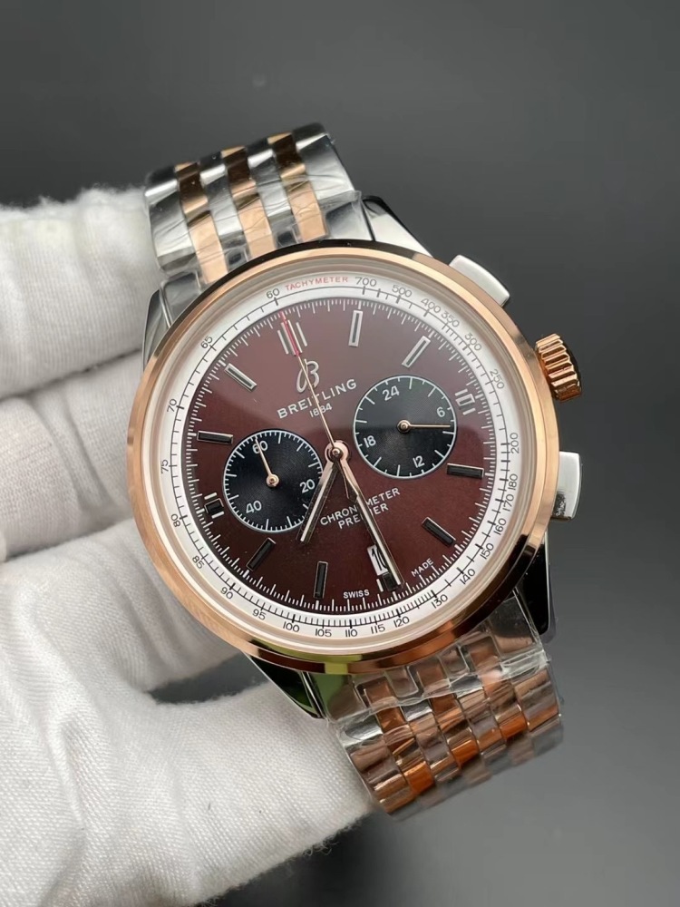 Men's Quartz Watch Chronograph 904L Stainless Steel 46mm- BR 183
