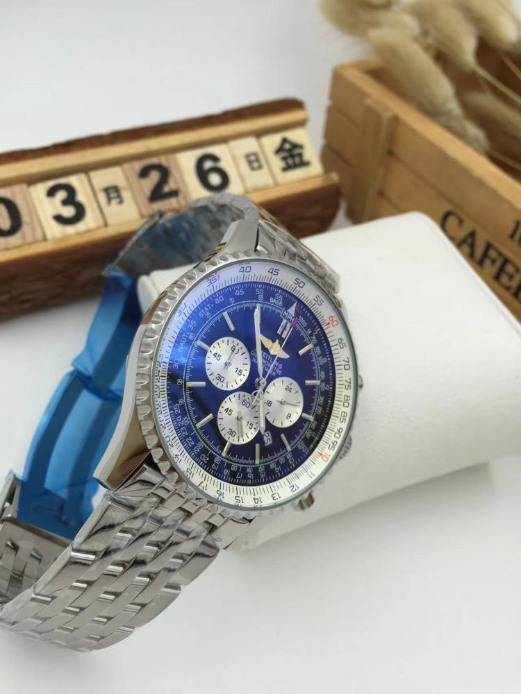 Men's Quartz Watch Chronograph 904L Stainless Steel 46mm- BR 189