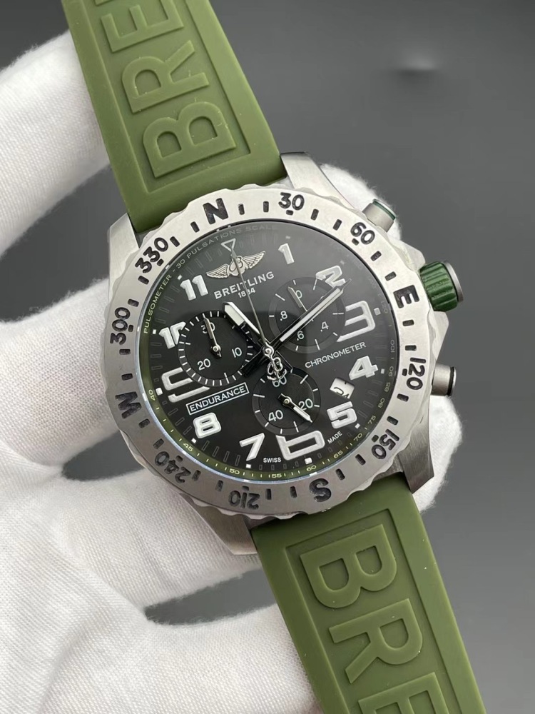 Men's Quartz Watch Chronograph 904L Stainless Steel 46mm- BR 174
