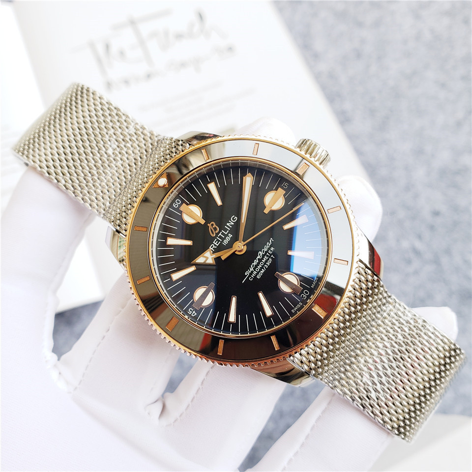 Men's Automatic Mechanical Watch 904L Stainless Steel 46mm- BR 45