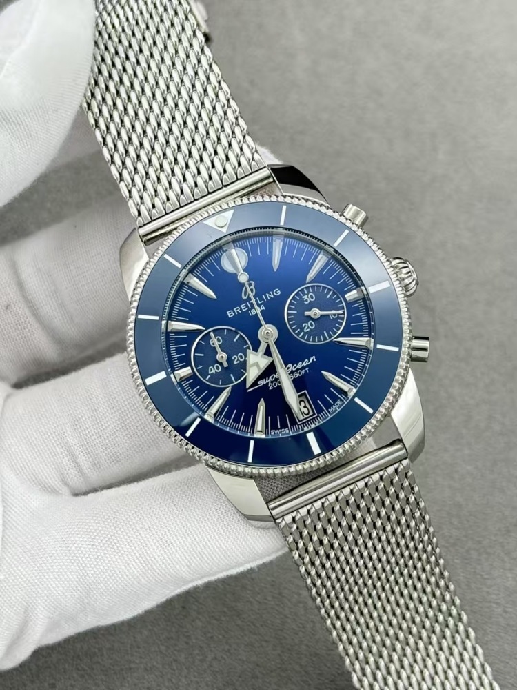 Men's Quartz Watch Chronograph 904L Stainless Steel 43mm- BR 221