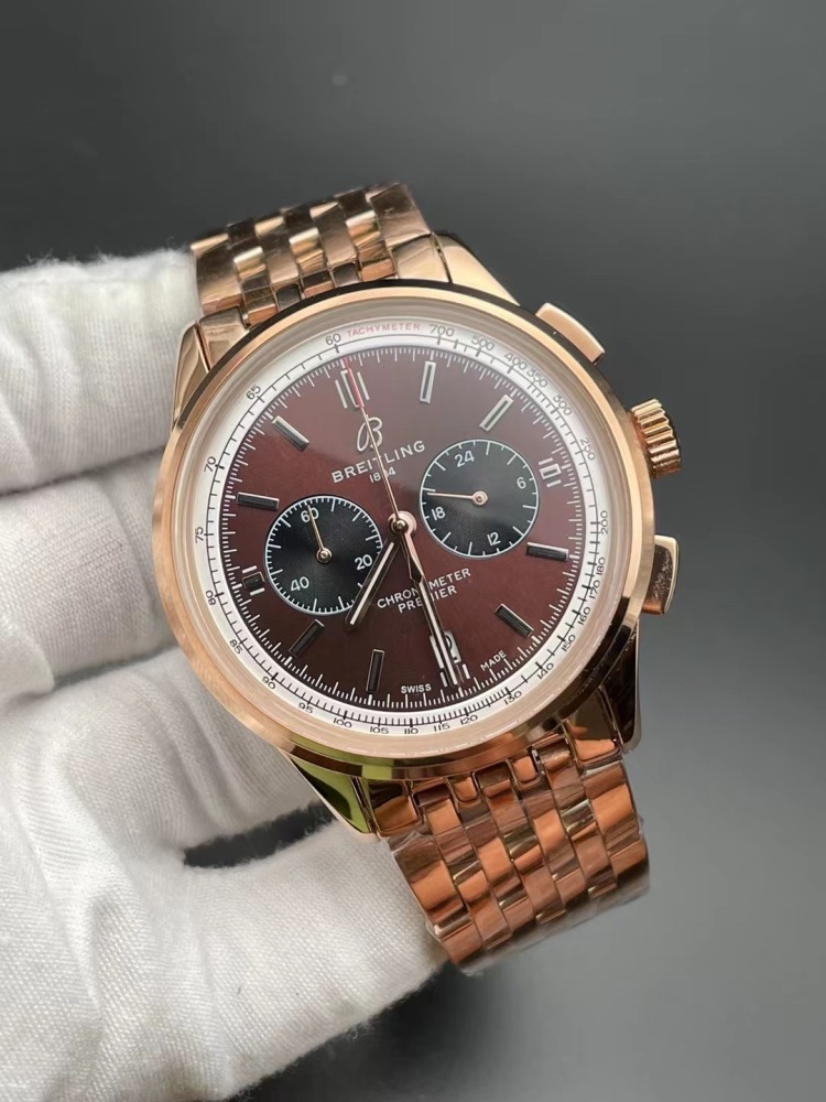 Men's Quartz Watch Chronograph 904L Stainless Steel 46mm- BR 183