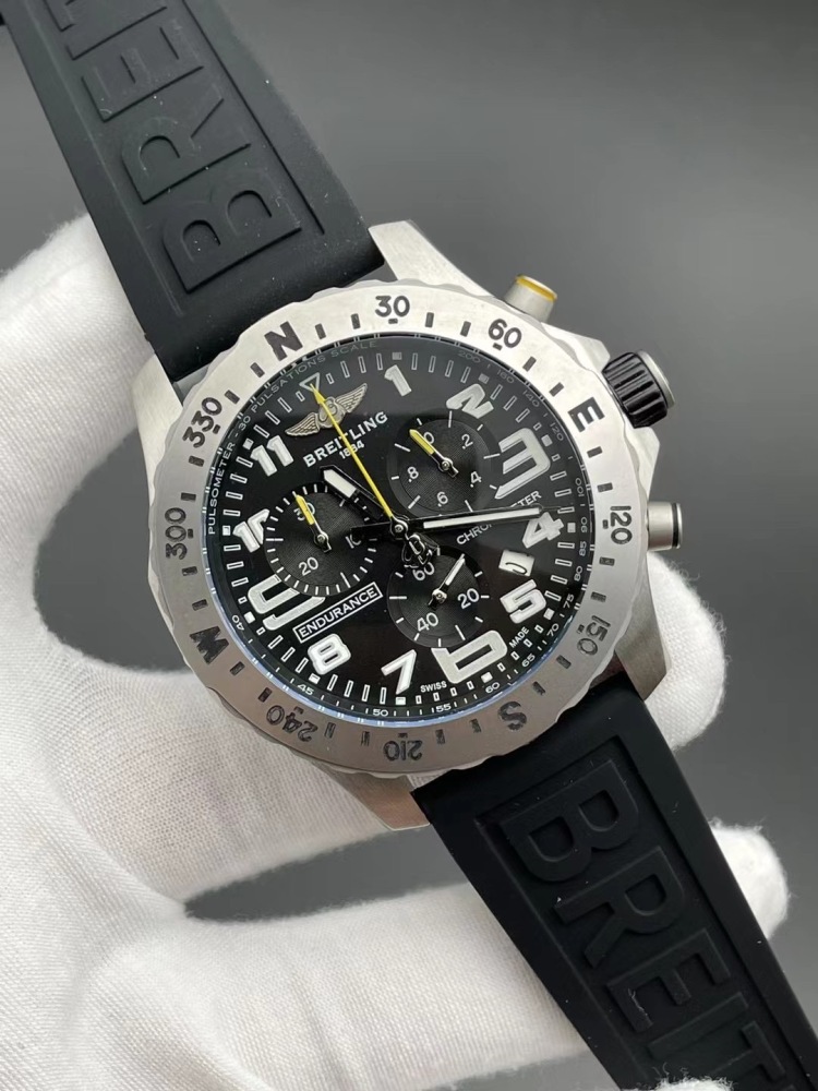 Men's Quartz Watch Chronograph 904L Stainless Steel 46mm- BR 174
