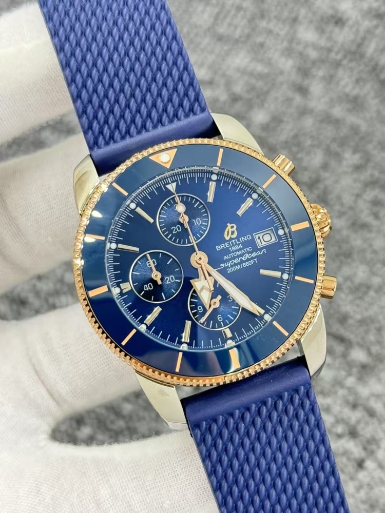 Men's Quartz Watch Chronograph 904L Stainless Steel 43mm- BR 227