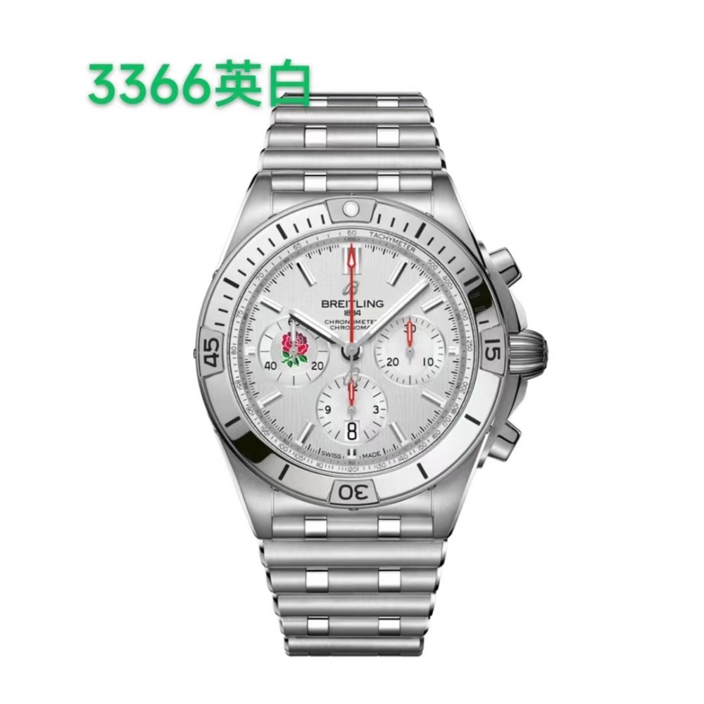 Men's Quartz Watch Chronograph 904L Stainless Steel 46mm- BR 176