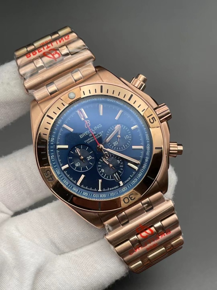 Men's Quartz Watch Chronograph 904L Stainless Steel 46mm- BR 179